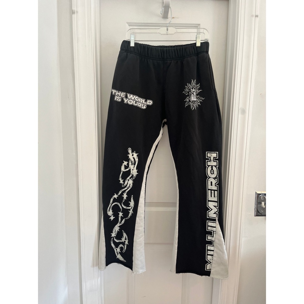 Millii Merch The World Is Yours Graphic Flare Sweatpants